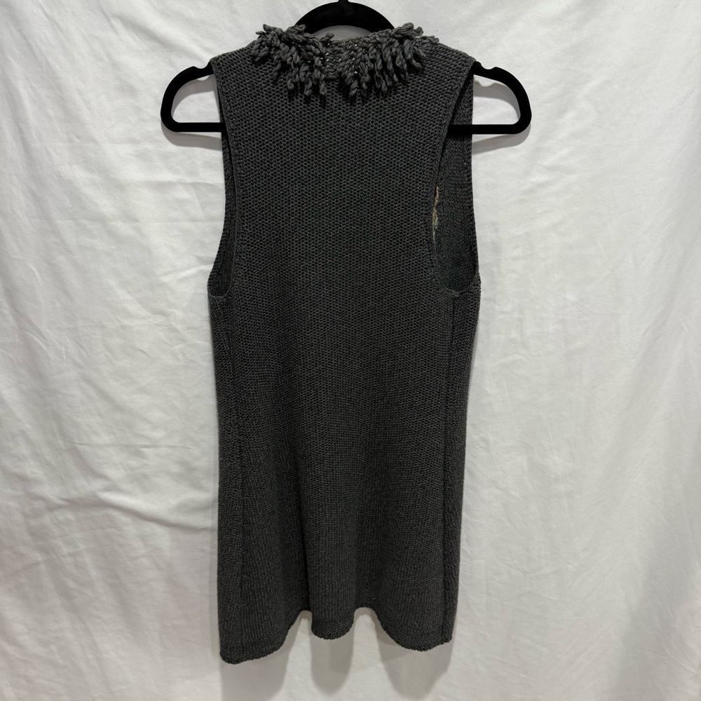 Nic + Zoe Knit Sweater Vest Cardigan Fringe Hem Women’s Small Festival Layering - Picture 8 of 15